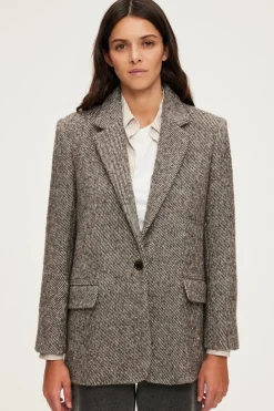 Blazer à rayures obliques - MAZARINE | Pablo Cheap