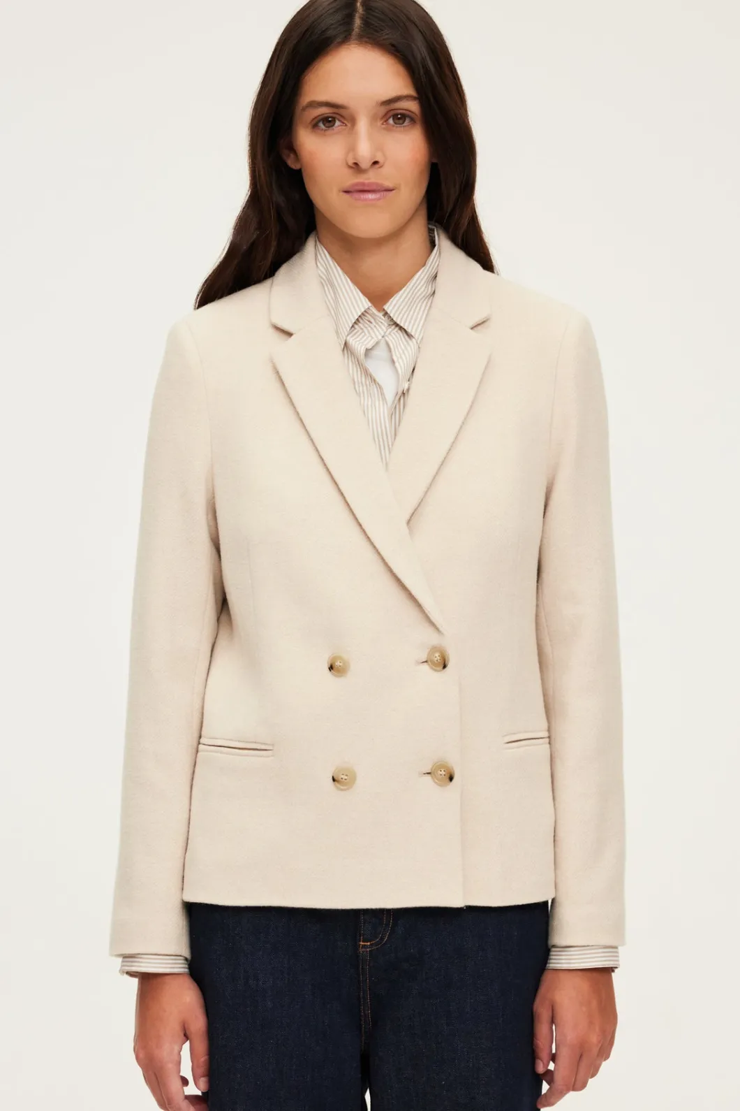 Blazer croisé écru - MAGALIE | Pablo New