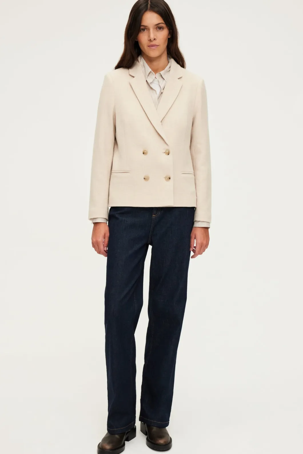 Blazer croisé écru - MAGALIE | Pablo New