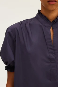 Blouse en coton à col montant | Pablo Online