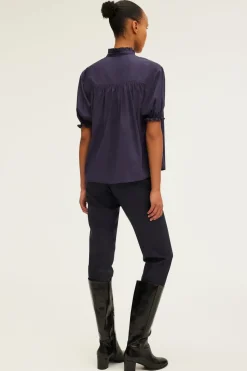 Blouse en coton à col montant | Pablo Online