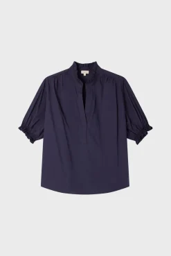 Blouse en coton à col montant | Pablo Online