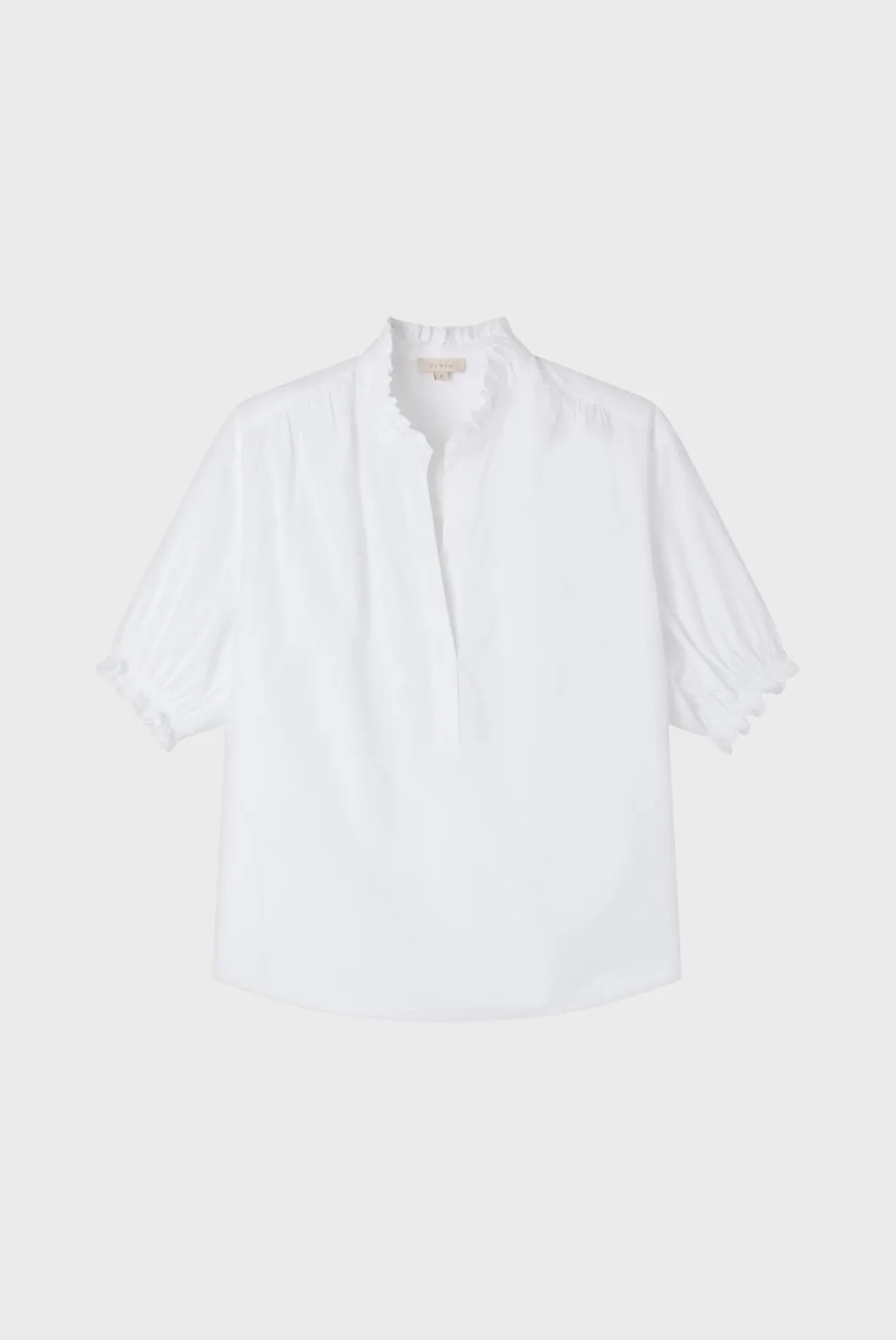 Blouse en coton à col montant | Pablo Clearance