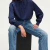 Blouse en satin à col montant - BERYLL | Pablo Hot
