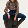 Blouse imprimé cachemire et lurex - BALBINE | Pablo Shop