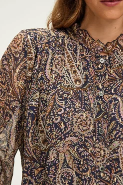 Blouse imprimé cachemire et lurex - BALBINE | Pablo Shop