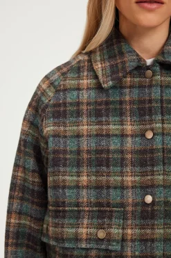 Blouson à carreaux en laine - MARELLE | Pablo Cheap