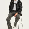 Blouson en cuir à capuche - JANICE | Pablo Fashion