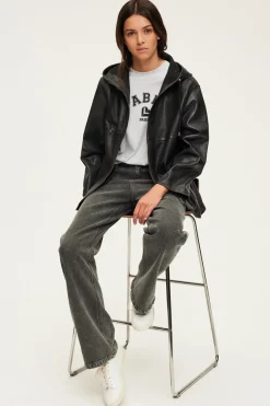 Blouson en cuir à capuche - JANICE | Pablo Fashion