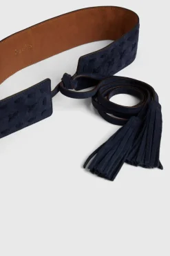 Ceinture corset en velours à nouer avec tressage décoratif - IRINA | Pablo Shop