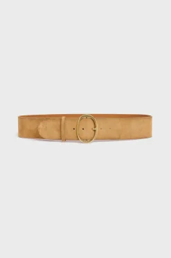 Ceinture large en cuir velours - BONNIE | Pablo Fashion