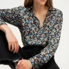 Chemise à fleurs en satin - BERNICE | Pablo Cheap