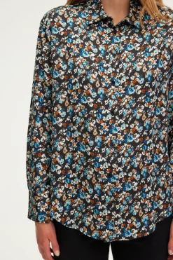 Chemise à fleurs en satin - BERNICE | Pablo Cheap