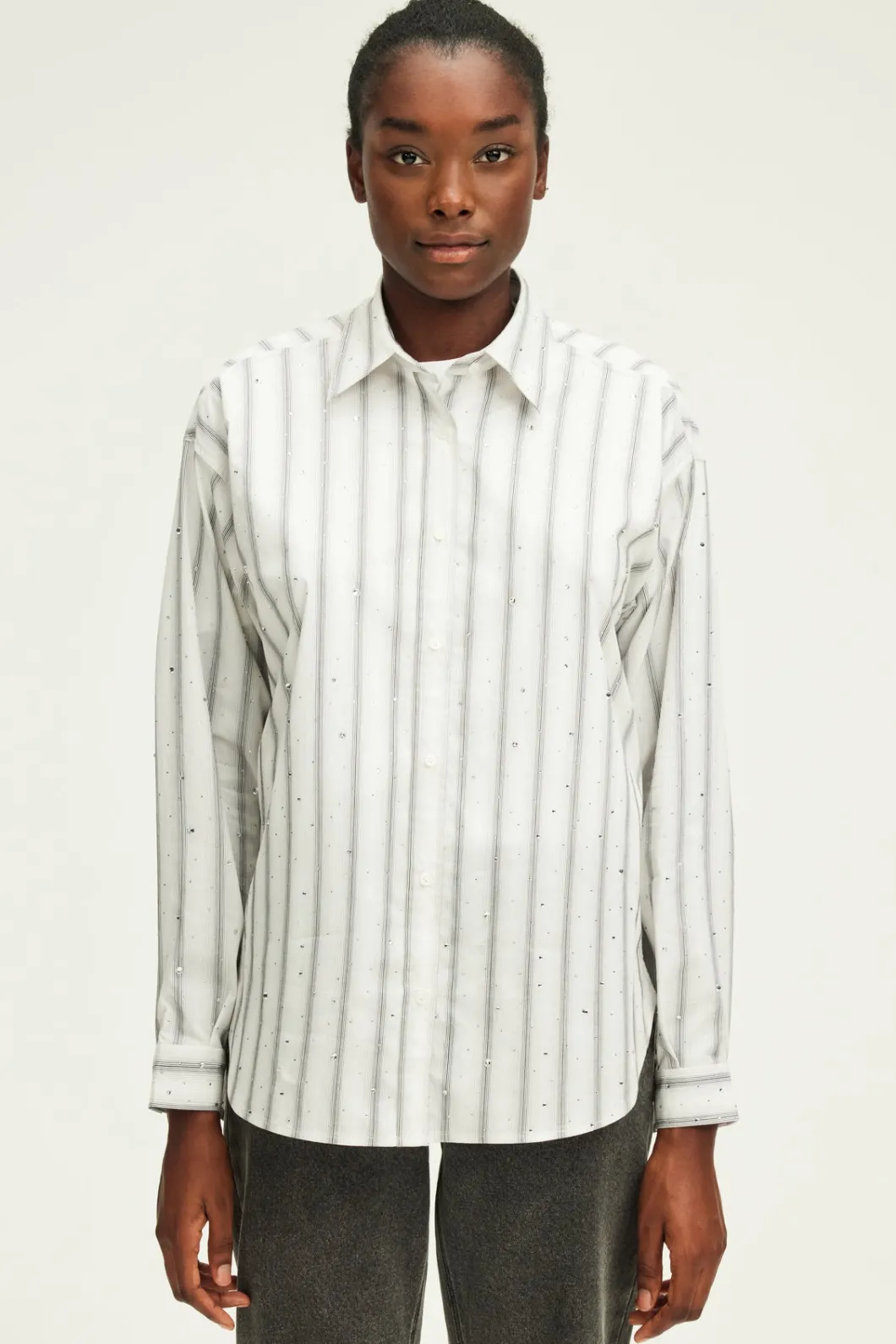Chemise à rayures et strass - BENOITE | Pablo Sale