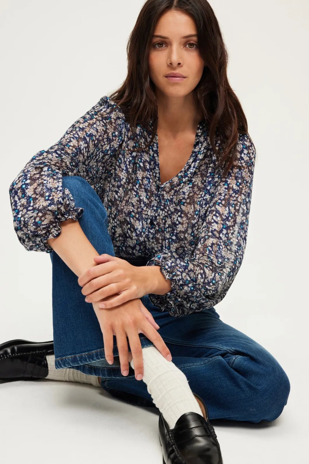 Chemise en mousseline fleurie - BELODIE | Pablo New