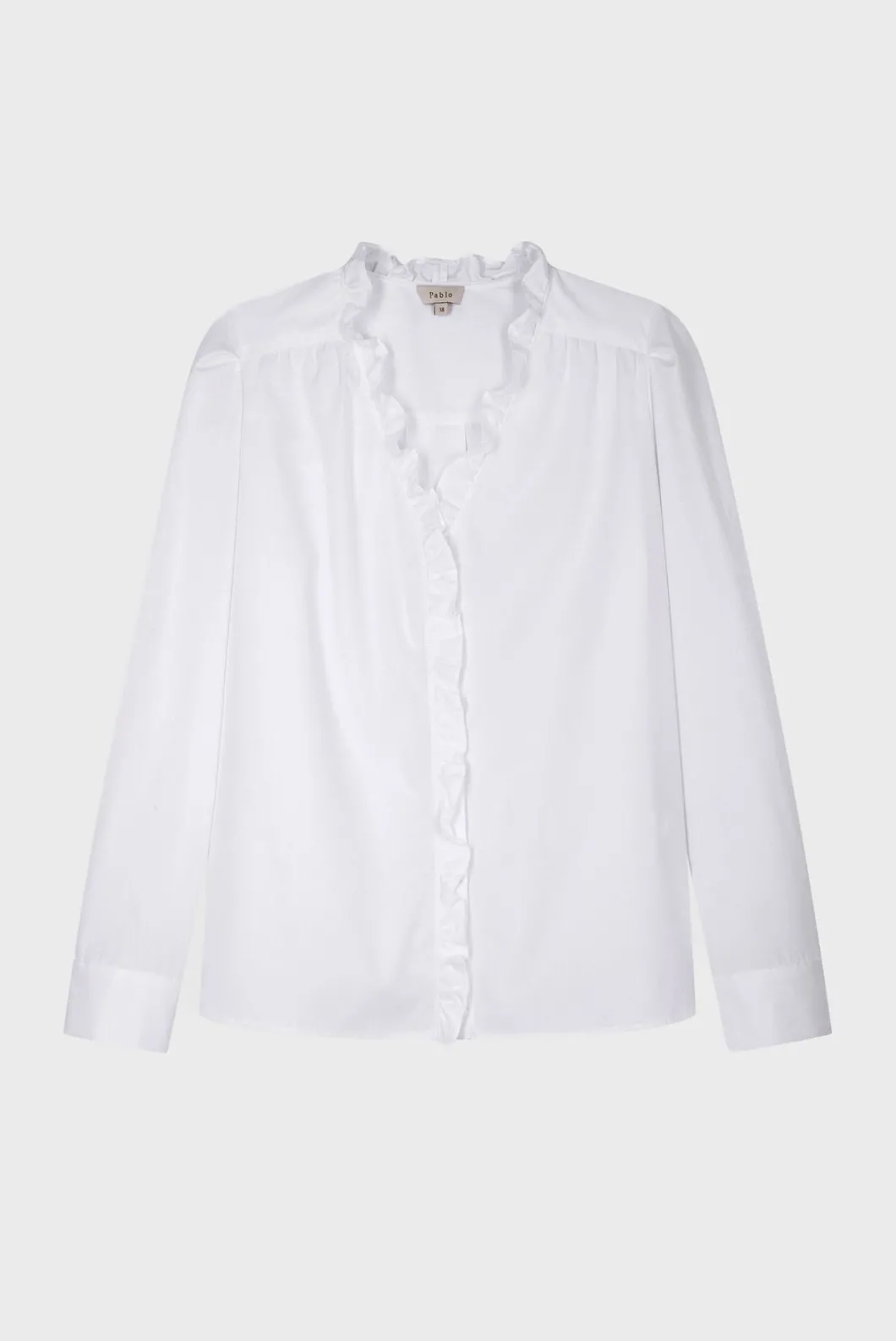 Chemise en popeline de coton et volants - CALLISTO | Pablo Cheap