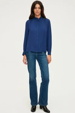 Chemise fluide à col montant - BRUNHILDE | Pablo Discount