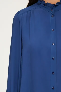 Chemise fluide à col montant - BRUNHILDE | Pablo Discount