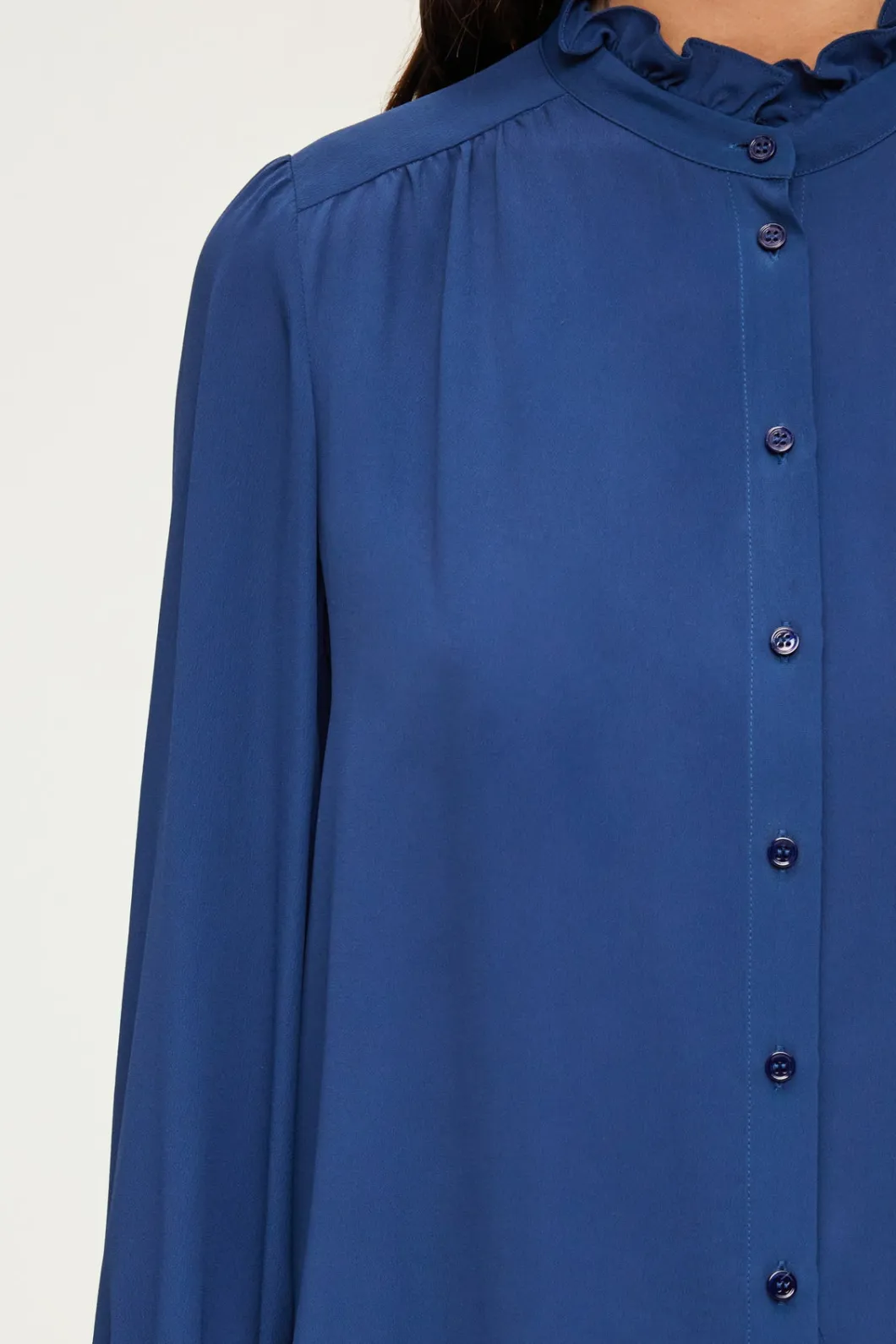 Chemise fluide à col montant - BRUNHILDE | Pablo Discount