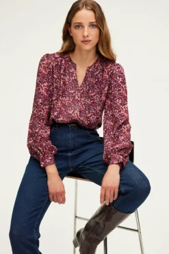 Chemise jacquard à fleurs - BELISSANDE | Pablo Shop
