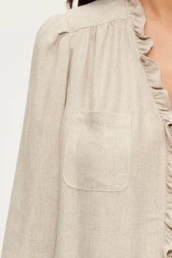 Chemise lurex à volants - BERWYN | Pablo Store