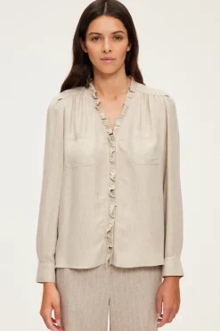 Chemise lurex à volants - BERWYN | Pablo Store
