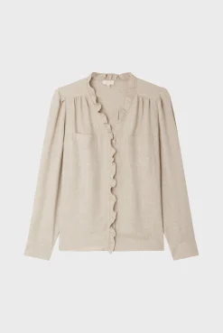 Chemise lurex à volants - BERWYN | Pablo Store