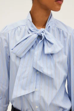 Chemise rayée à col lavallière - BAGATELLE | Pablo Store