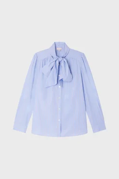 Chemise rayée à col lavallière - BAGATELLE | Pablo Store