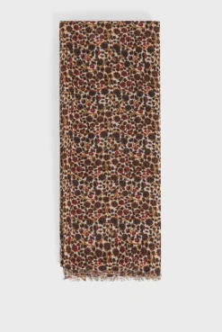 Echarpe fleurs en laine et modal - DIVINA | Pablo Shop