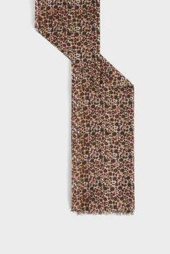 Echarpe fleurs en laine et modal - DIVINA | Pablo Shop
