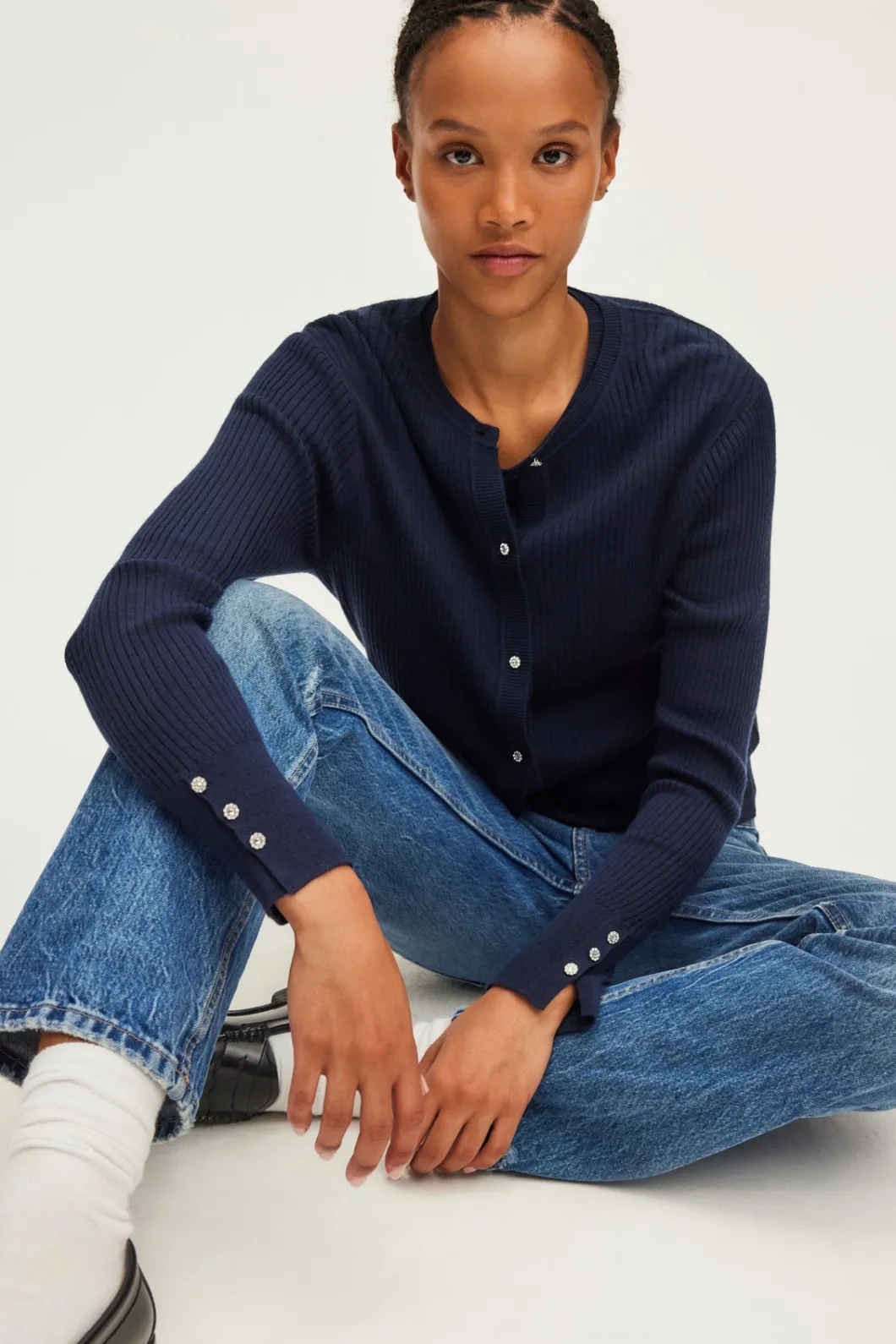 Gilet à côtes et strass - JAZIA | Pablo Discount