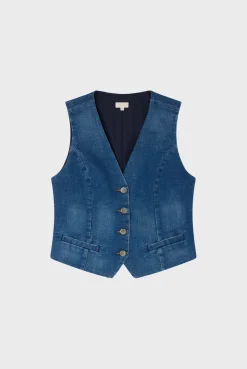 Gilet sans manches en denim - BELLAMY | Pablo Outlet