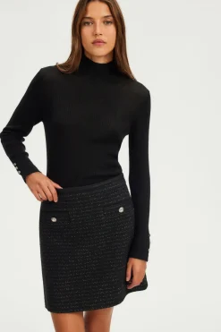Jupe courte en tweed et lurex - CAMILLETTE | Pablo Clearance