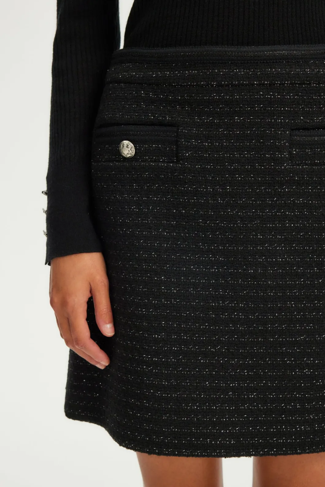 Jupe courte en tweed et lurex - CAMILLETTE | Pablo Clearance