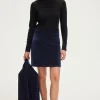 Jupe courte en velours lisse - CORENTINE | Pablo Shop