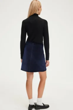 Jupe courte en velours lisse - CORENTINE | Pablo Shop