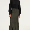 Jupe midi à côtes et lurex - CLAIRETTE | Pablo Outlet