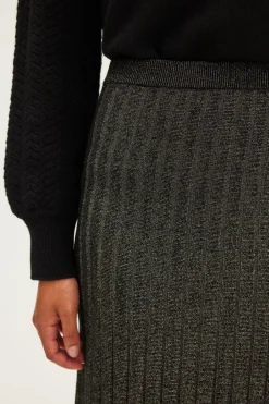 Jupe midi à côtes et lurex - CLAIRETTE | Pablo Outlet