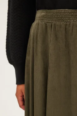 Jupe midi en velours fluide - CEPHISE | Pablo Sale