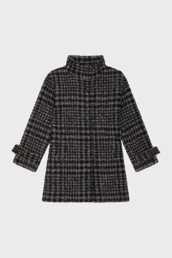 Manteau col montant à carreaux - LYSANDRE | Pablo Cheap