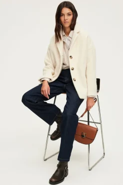Manteau court écru - LUCIENNE | Pablo Online