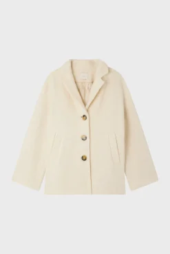 Manteau court écru - LUCIENNE | Pablo Online