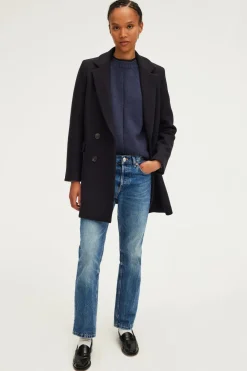 Manteau droit à boutonnage croisé - LIANE | Pablo Online
