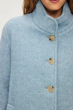 Manteau droit en laine vierge - LEONA | Pablo Online