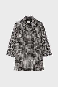 Manteau mi-long à carreaux - LILOU | Pablo Best