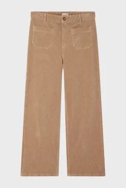 Pantalon droit en velours beige - NANETTE | Pablo Best