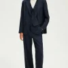 Pantalon large à fines rayures - NOLENE | Pablo Shop
