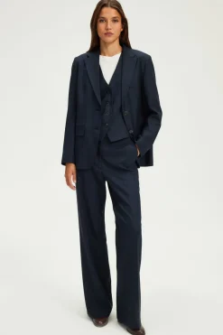 Pantalon large à fines rayures - NOLENE | Pablo Shop