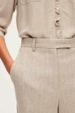 Pantalon large à rayures et sequins - NAYLA | Pablo Hot